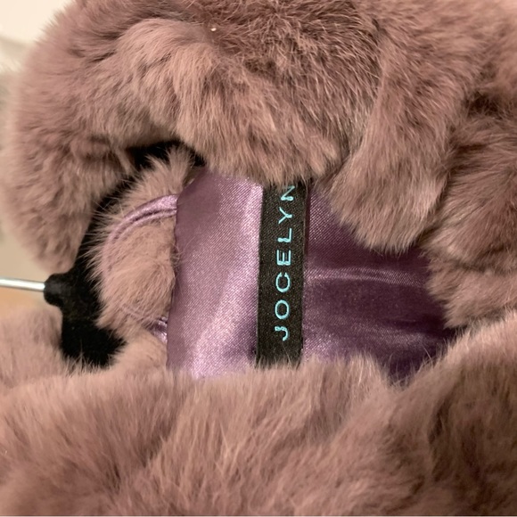 Jocelyn Authentic Lavender Rabbit Fur Hooded Vest - M - Picture 7 of 7